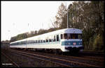 VT 624639 als E 8611 fährt hier am 4.11.1991 um 9.40 Uhr in Natrup Hagen nach Osnabrück weiter.