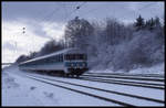 DB 624634 ist hier am 17.2.1999 bei Hiddenhausen Schweicheln als Regionalzug in Richtung Minden unterwegs.