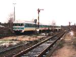 624 601-1/924 408-8/624 679-7 mit Nahverkehrszug 7622 Gronau-Dortmund auf Bahnhof Gronau am 25-11-1992.