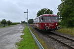 Am Sonntag den 29.8.2021 ist der Rote Flitzer auf der letzten Fahrt des Tages in Siegelsbach wo er nach kurzem Halt gen Hüffenhardt auf machte.