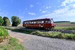 Kurz hinterm Bahnbergang am Bauernwald geht es in die Steigung gen Siegelsbach fr den Roten Flitzer.....Sonntag den 5.9.2021