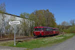 Am Morgen des 18.04.2022 erreichen 798 752 und 798 766 der (EVG; Eifelbahn Verkehrsgesellschaft mbH) den Endbahnhof der Kasbachtalbahn Kalenborn.