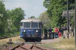 Die Trapo ist zum Bahnhofsfest in Zarrentin am Bahnsteig angetreten.