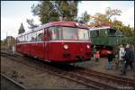 BEF VT 95 9396 als Ausstellungsfahrzeug bei dem 6. Berliner Eisenbahnfest (Bw Schneweide 04.10.2009)