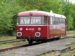 Dieseltriebwagen BR 798 007-0 der WEMEG beim Bahnhofsfest in Wittenburg 08.05.2010