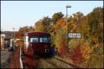 Schienenbus-Beiwagen im ehemaligen  Bahnhof  Hemer. (31.10.2010)