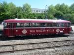 08.05.2011 - Triebwagen 95 80 07  Wulle Bier  im Bahnhof Kornwestheim