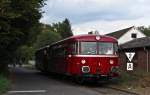 VT798 760 und VT798 752 am 17.9.2011 auf der RSE, Rhein-Sieg-Eisenbahn, Strecke Beuel-Ptzchen-Hangelar(-Groenbusch). Hier zu sehen bei Hangelar.