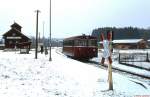 Auf dem Weg von Wasserburg nach Ebersberg legt in 798 einen Halt in Edling ein (Februar 1986)