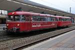 Panorama-Schienenbus-Überraschungsfahrt aus dem Ruhrgebiet
VT98 Ruhrtalbahn Schienenbus 796 796 & 998 784 Zugnr. DPE79450 am 22.02.2014 in Bochum Hbf und fuhr weiter nach Willingen über Brilon Wald.