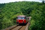 798 629 im Brexbachtal am Burgtunnel am 18.05.1989.