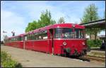 Der Schienenbus der Zlsm wartet am 14.Mai 2015 auf die Fahrgäste.Die Fahrt geht gleich von hier aus nach Kerkrade und Retour auf der Millionenline.