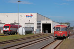 evb 223 033 und evb Moorexpress am 21.08.2016 in Bremervörde.