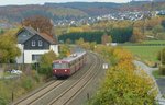 Sonderfahrt mit einer 5-teiligen Schienenbusgarnitur nach Linz am 4.11.2016 auf der KBS 435 in Arnsberg-Uentrop.