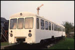 Ein Triebwagen der DR, der nie in Serie ging. Am 6.10.1992 stand 173001 als Denkmal im BW Hoyerswerda.