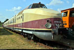 175 005-8 (DR VT 18.16.03) des Sächsischen Eisenbahnmuseum Chemnitz-Hilbersdorf e.V. (SEM) steht anlässlich des 28. Heizhausfests im SEM.
[25.8.2019 | 14:19 Uhr]