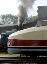Der einstige Stolz der Reichsbahn wurde von der Dampflok berlebt, Chemnitz 22.08.08