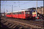 Parade am BW Arnstadt am 26.10.1996: DR VT mit Steuerwagen 972711 voran .
