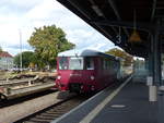Fahrzeugsammlung Pester 972 771-0 + 772 312-5 als DPE 8505 aus dem TBw Staßfurt, am 28.09.2019 in Staßfurt.