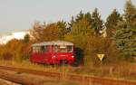 EBS 772 345-5, unterwegs für die IG Hirzbergbahn e.V., als DPE 81092 aus Gotha, am 01.11.2014 in Emleben