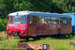 VT 772 141 hat die Press übernommen, er wurde in Putbus abgestellt aber die  Zugzielanzeige  zeigt noch den Bahnhof VEJPRITY an. - 12.08.2020



