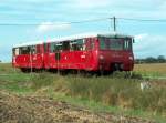 DB OBS 772 140-0 + 772 141-8 als E 19816 von Smmerda unt Bf nach Groheringen bei Eckartsberga, im Rahmen der  Zwei-Lnder-Rundfahrt durch die Toskana des Ostens  der IG Unstrutbahn e.V.; 07.09.2008