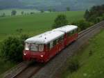 Der VT772-140-0 der Oberweibacher Bergbahn auf der Rckfahrt vom Rennsteig am 31.05.2009.