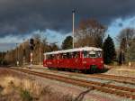 Der 772 140 und der 772 141 am 10.12.2011 als RB bei der Einfahrt in Crawinkel.