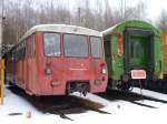 Ferkeltaxe gesehen am 17.02.13 in Adorf beim Vogtlndischen Eisenbahnverein.