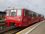 172 601-7+172 001-0 waren als Sonderzug von Warnemnde nach Plau am See im Bahnhof Warnemnde abgestellt.16.10.2014