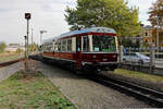 Ex ÖBB 5090 015 am 09.10.2018 während einer Probefahrt im Schmalspurbahnhof Zittau.