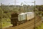 104 018 vor E 3348 Osnabrck - Mnster im Juli 1980 bei Essen-Frillendorf.