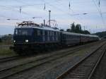 E18 47 stand,am 27.Juli 2013,mit dem Strtebekersonderzug nach Arnstadt in Bergen/Rgen.