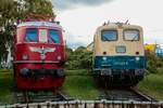E19 12 & DB 140 423-5 im DB Museum Koblenz, September 2025.