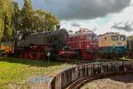 DB 82 008, E19 12 & DB 140 423-5 im DB Museum Koblenz, September 2025.