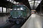 E 44 046 (BR 144 | DR 244) steht in Leipzig Hbf auf dem Museumsgleis (Gleis 24).