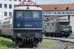 Die Elektrolokomotiven 110 002-3 & E44 001 stand Mitte Mai 2017 im Verkehrsmuseum Nürnberg.