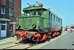 144 108 (244 108-7 | E 44 108) des DB Museum Nürnberg, betreut durch die Traditionsgemeinschaft Bw Halle P e.V., steht während des Tags der offenen Tür im DB Werk Dessau (DB