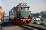 E 44 131 während einer Ausstellung im Juli 2002 auf dem Haltepunkt Leipzig Schwarzestraße, fotografiert im Juli 2002