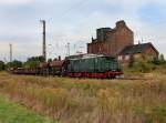 Die 244 044 mit einem Fotogterzug am 06.10.2012 unterwegs bei Lehndorf.