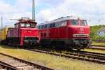 Bahnwelt Kranichstein E69 05 und V160 002 bei den Bahnwelttagen in Darmstadt-Kranichstein am 16.05.26 von einen Fotopunkt aus fotografiert  