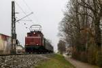 169 005 mit einem Sonderzug nach Prien a. Ch. am 29. November 2014 bei Bad Aibling.