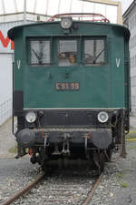 Die Elektrolokomotive E91 99 stand Mitte Mai 2017 im Verkehrsmuseum Nürnberg.