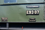 Aufschriften auf der E 9307 im DB-Museum Koblenz-Lützel - 19.07.2016