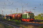 Fotogüterzug mit 244 044-4 in Leipzig Schönefeld 06.09.2020