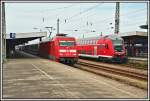 101 031 wartet mit dem InterCity 2454 von Kln nach Stralsund auf die Abfahrt.