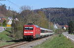 101 103-0 mit dem IC 183 (Stuttgart Hbf-Zürich HB) bei Altoberndorf 24.4.17