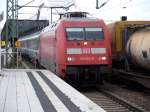 101 024 durchfhrt mit dem EC 6 nach Dortmund HBF den S-Bahhof Ludwigshafen Mitte.