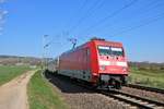 DB Fernverkehr 101 114-7 mit IC am 07.04.18 bei Niederwalluf (rechte Rheinstrecke) 