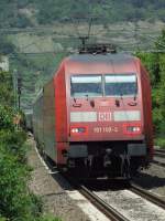 101 102 durchfhrt Oberwesel linksrheinisch Richtung Mainz am 17.06.2007
